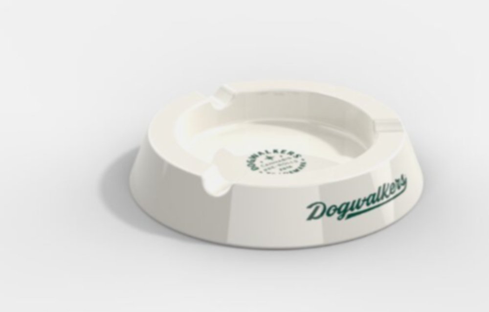 Dogwalkers Oversized Ceramic Ashtray