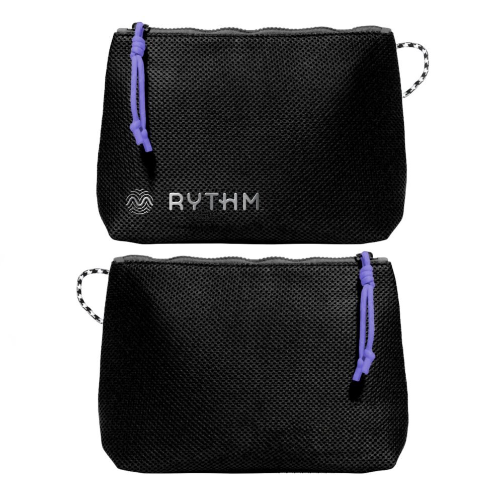 Smell Proof Chrome Logo Mesh Stash Pouch - (Black/Purple)